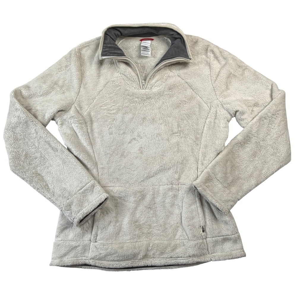 The North Face Osito Quarter Zip Fleece Pullover Cream Off White Womens‎ Large